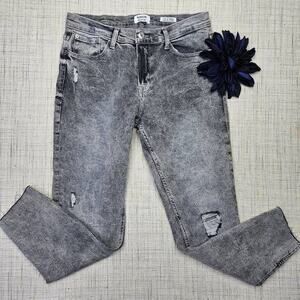 Kensie‎ Vintage Luxe Button Fly High Rise Skinny Gray Size 8 29